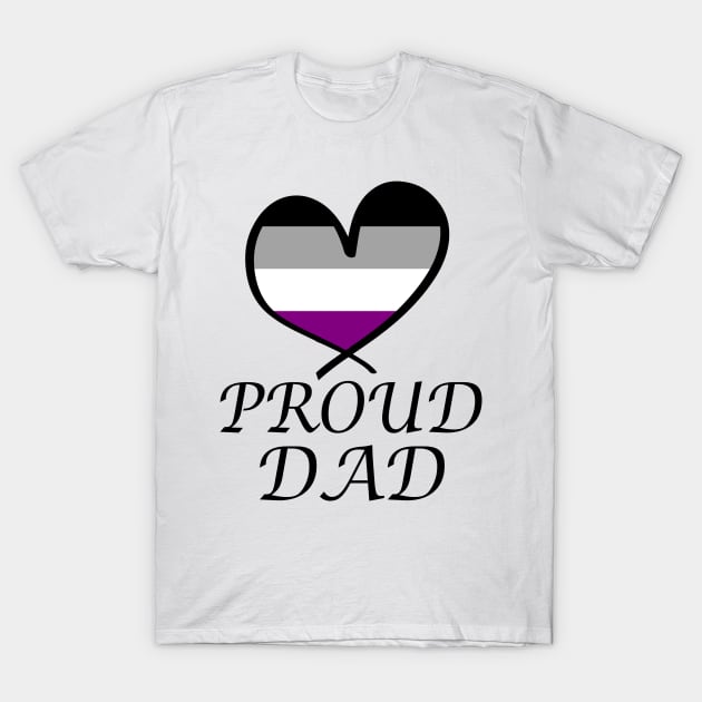 Proud Dad LGBT Gay Pride Month Asexual Flag T-Shirt by artbypond